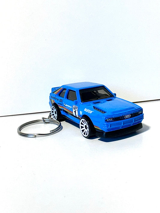 Hot Wheels Custom Keychain ‘84 Audi Sport Quattro Blue