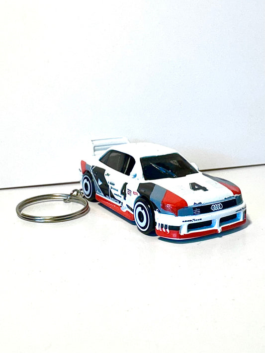Hot Wheels Custom Keychain Audi 90 Quattro White